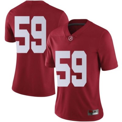 Women's Alabama Crimson Tide #59 Jake Hall Crimson Limited NCAA College Football Jersey 2403TSHG2